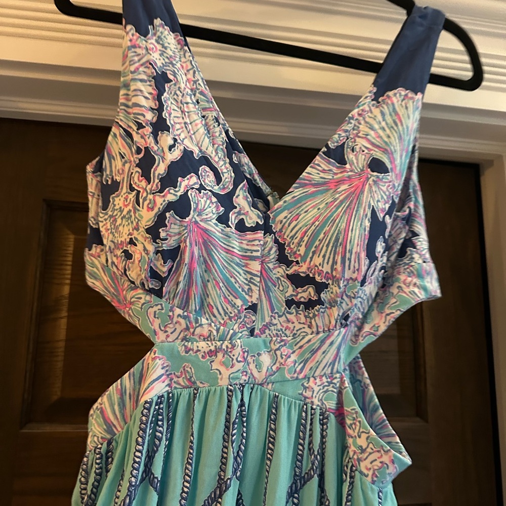 Lilly Pulitzer Marcia Aqua (Holy Grail) Maxi Dress - Picture 2 of 3